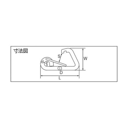 ステンレス L型フック 使用荷重1.47