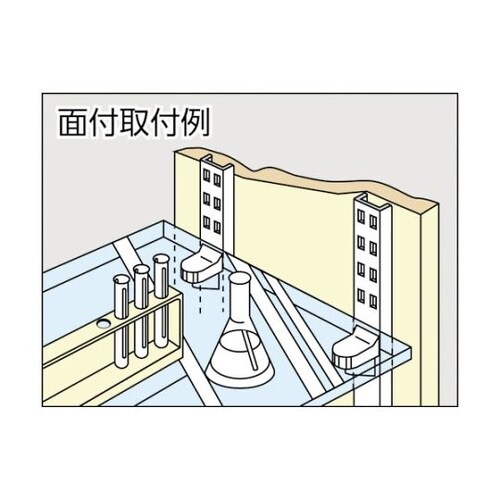SM1820 ステンレス製棚柱目隠し付