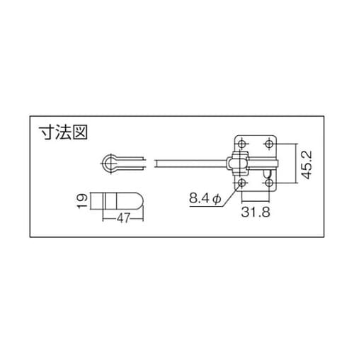 ハンドル縦型トグルクランプ(下方押え型)