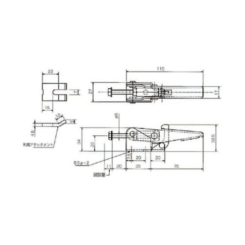 KCFA120RK ロック付引きクランプ