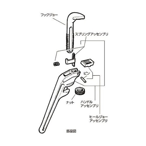 E8 エンドパイプレンチ200mm