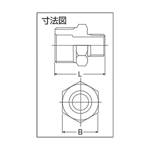 6NPT40AX32A径違い6角ニップル