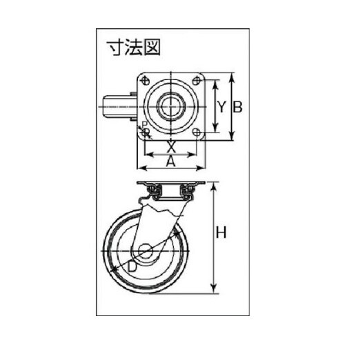 P75WJ 中荷重用キャスター
