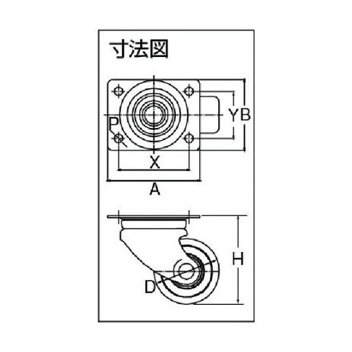 FP50GNWJ 高荷重用キャスター