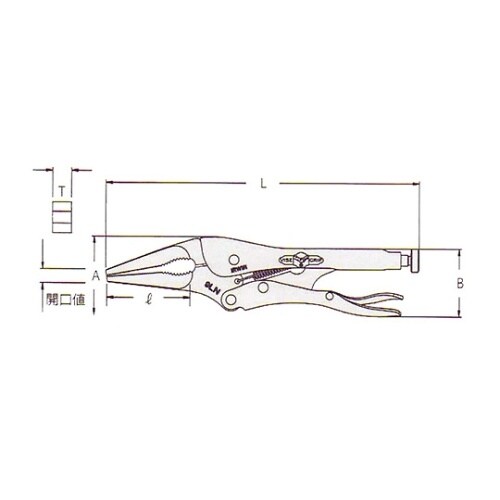 T1502EL4ロッキングプライヤ225