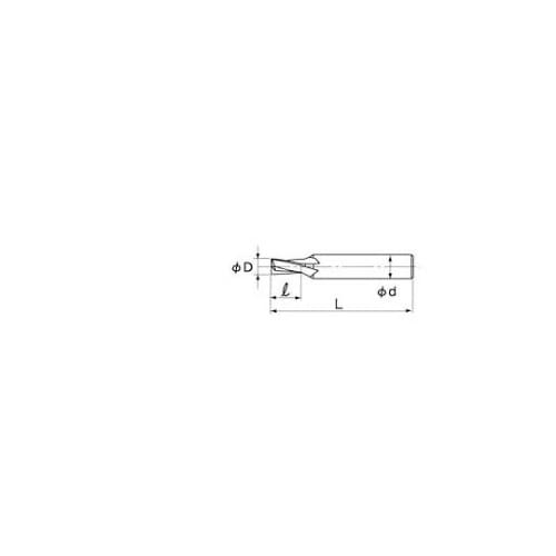 GLKEY4 Gキー溝用 エンドミルL式