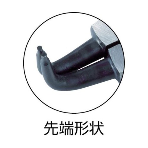 スナップリングプライヤ(ベントタイプ 軸