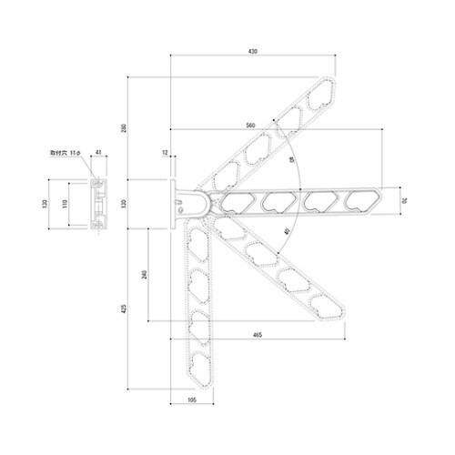 SK−56RF−SC バルコニー物干金物
