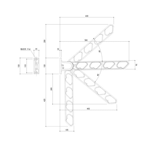 SK−56RF−WC バルコニー物干金物