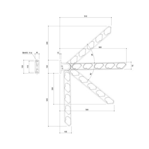 SK−66RF−SC バルコニー物干金物