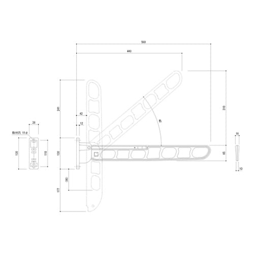 SK−56TMS−BCバルコニー物干金物