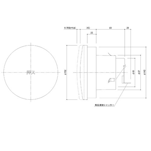SRRM−100丸型プッシュ式レジスター