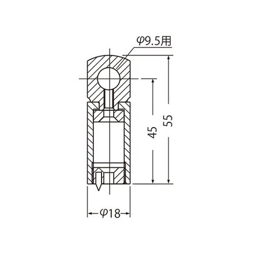 BR−1甲丸回転ブラケット止45クローム