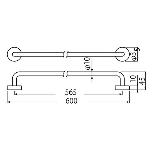 BT−2 キャップ付タオル掛600ミリ