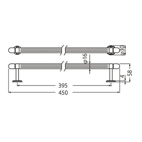 BT−3 ボルドータオル掛450ミリ純金