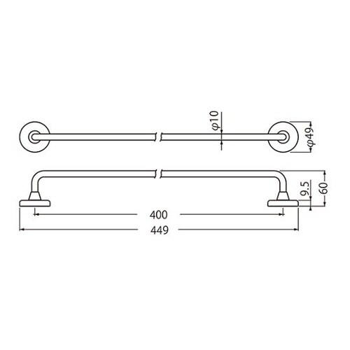 BT−31レジナタオル掛400金黒ニケル