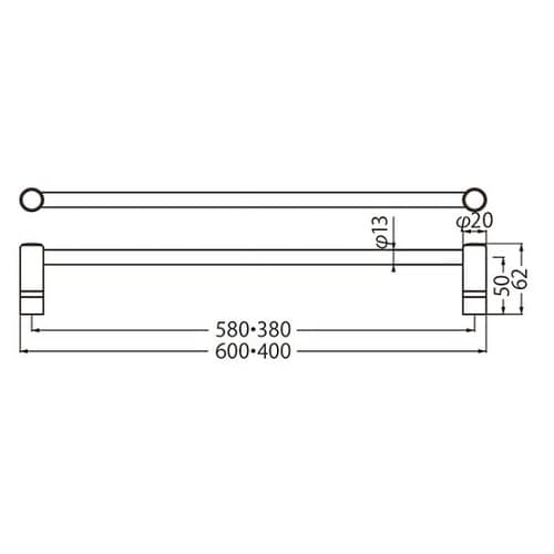 BT−51 ルピナスタオル掛400ミリ金