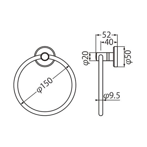 BT−52 ルピナスタオルリングクローム