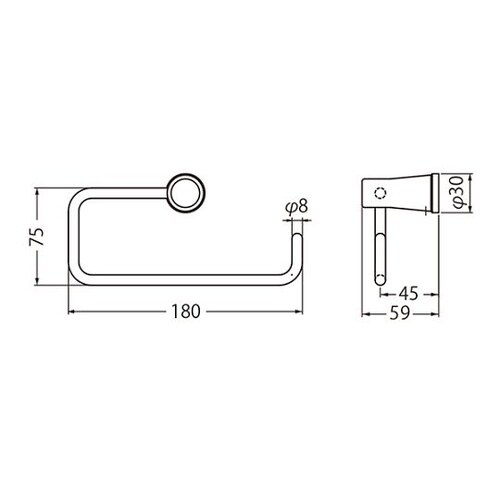 BT−111ハミルトンタオルリングクロム