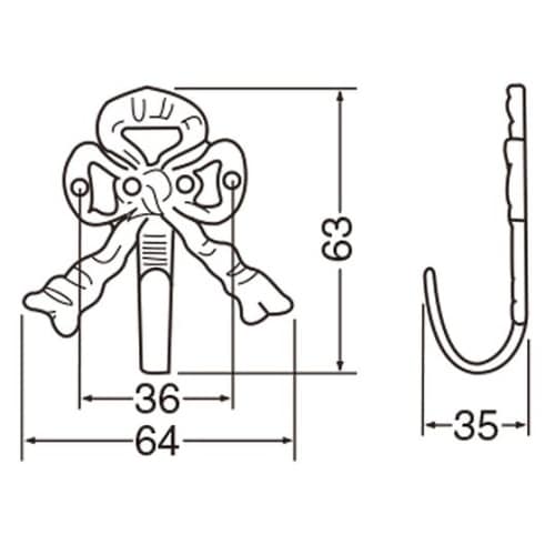 CB−7 リボンフック古代色