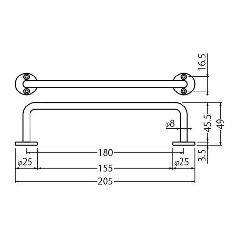 CB−37丸棒スリッパ掛205クロム