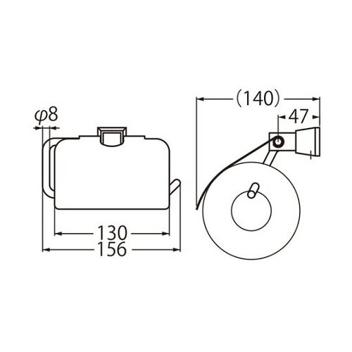 CW−6 ペーパーホルダークロム黒ウッド