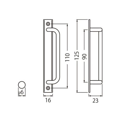 DB−2 曲り丸棒ハンドル大ホワイト