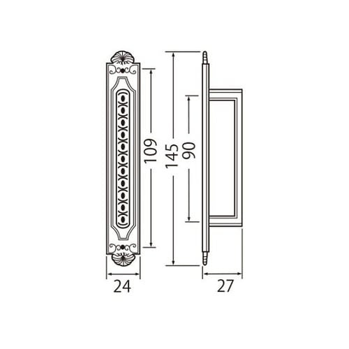 DZ−14 ゴシック座付取手小GB