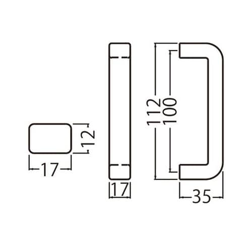 DZ−30角形取手両面用100ゴールド