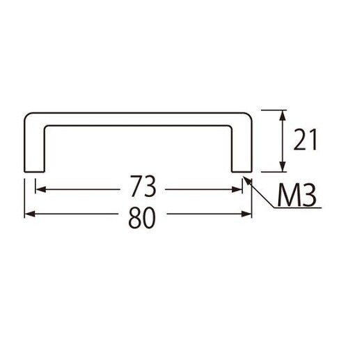 HB−5 スリム角形ハンドル小ホワイト