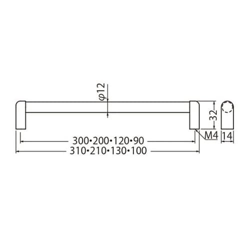 HC−32木目ハンドル200Lクローム