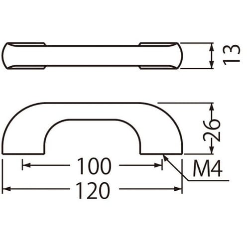 HW−4 新甲丸ハンドル中ウッド