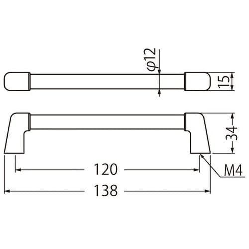 HZ−56ハンドル120鏡面/クローム