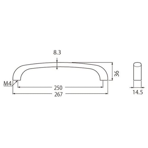 HZ−64ハンドル250ニッケル塗装