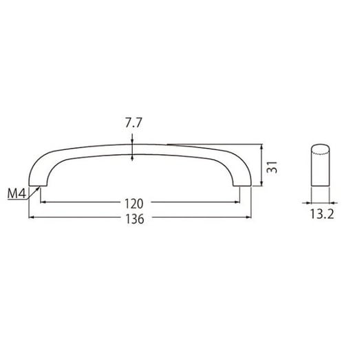 HZ−64ハンドル120ニッケル塗装