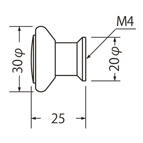 KB−50シャモニツマミ30径クロム純金