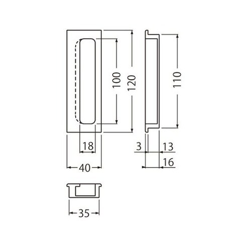 MW−5 平面長手掛120ミリ白木ウッド