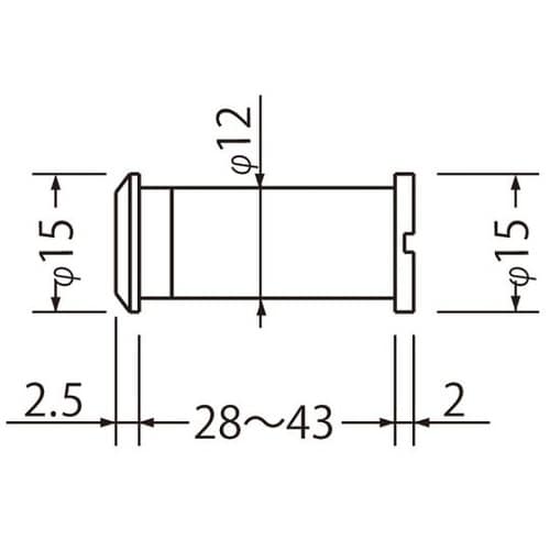 NO−5 ドアスコープ15径金