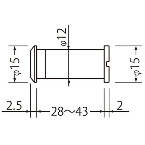 NO−5 ドアスコープ15径仙徳
