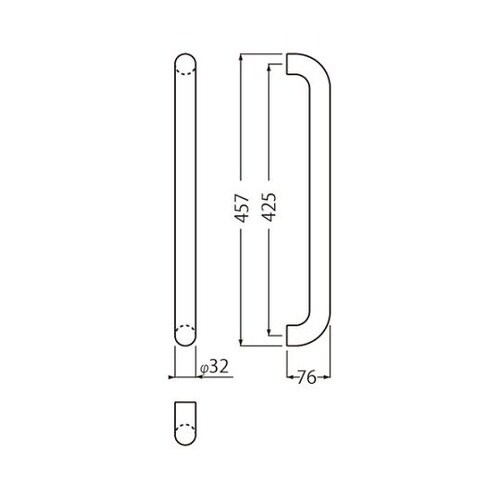 NO−66 丸棒取手大クローム