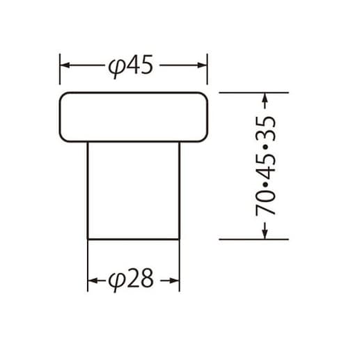 RB−6 ラジアル戸当り床付70ミリ金