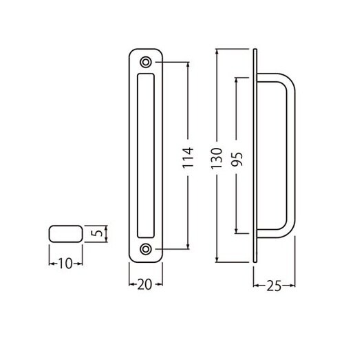 ST−8 角形座付取手大ヘアーライン