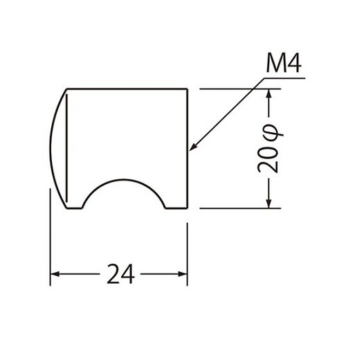 ST−15 甲丸円筒ツマミ20径鏡面