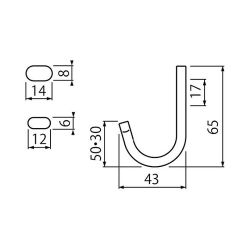 ST−50 J形フック大鏡面磨