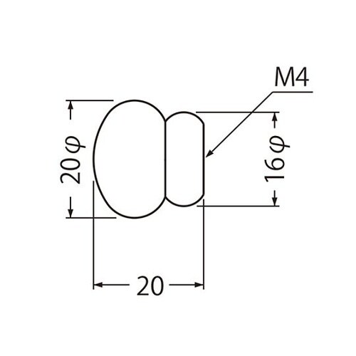 ST−81 スノーマンツマミ20径鏡面