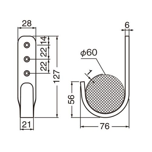 ST204U形フック6tXLソフトミラー