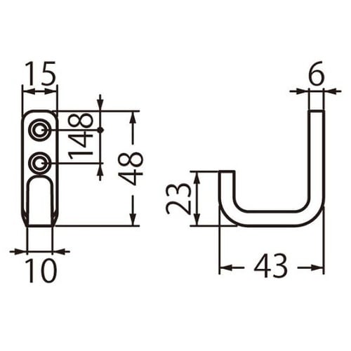 ST206 L形フック6tSソフトミラー