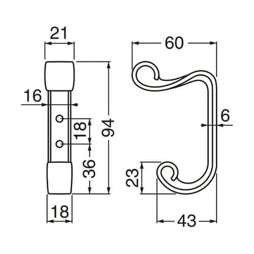 CZ23 フレージュ帽子掛黒梨地