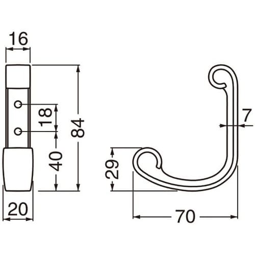 CZ24 フレージュフックA形黒梨地