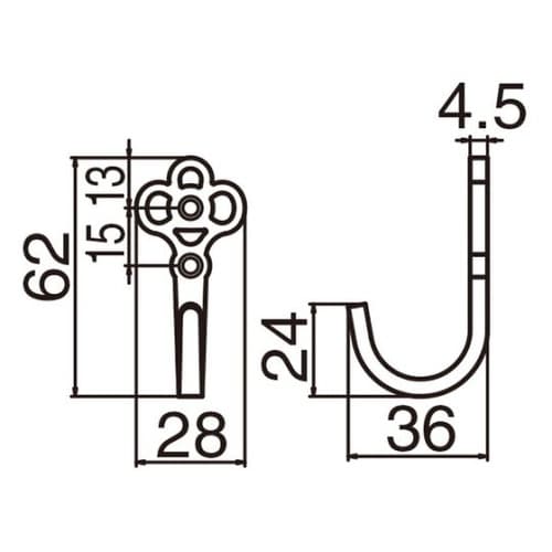 CF19アンティークフックカメリア小N黒